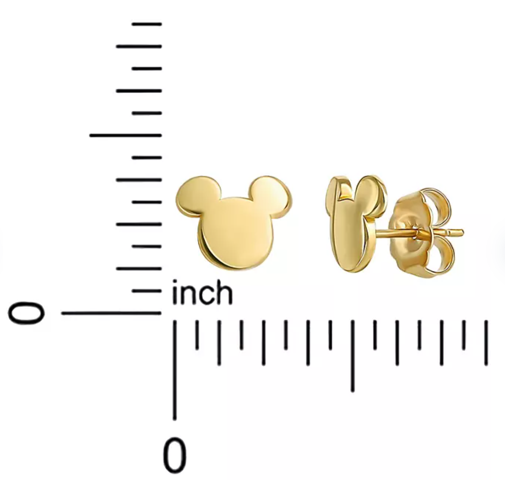 Disney Mickey or Minnie Mouse Earring in 14K Gold