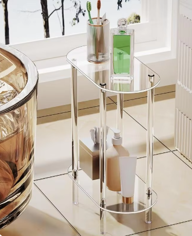 Transparent Acrylic Storage Cabinet Table