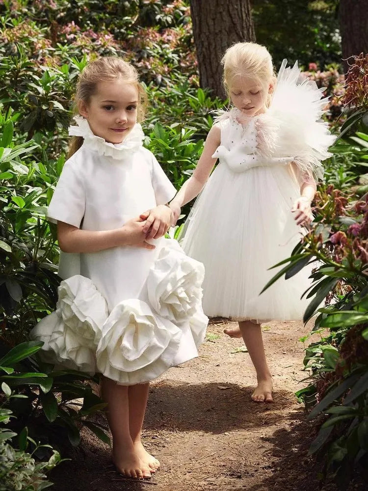 Flower Dress Girl Short Sleeve