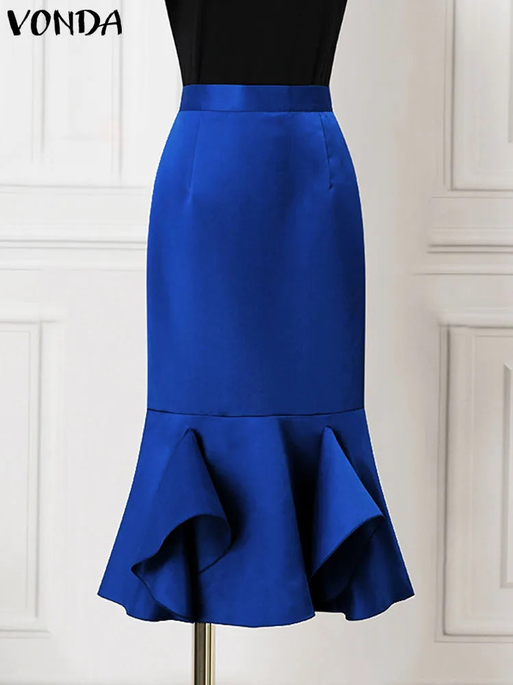 Plus Size Bohemian Fishtail Skirt