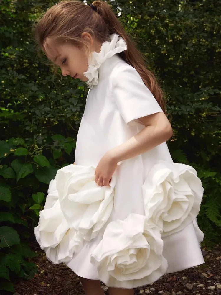 Flower Dress Girl Short Sleeve