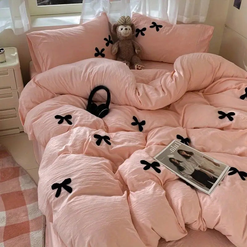 Princess Bowknot Bedding Duvet Cover Set