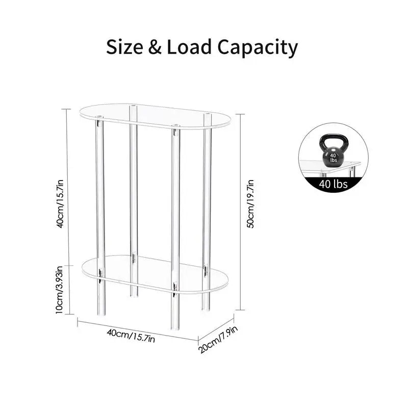 Transparent Acrylic Storage Cabinet Table