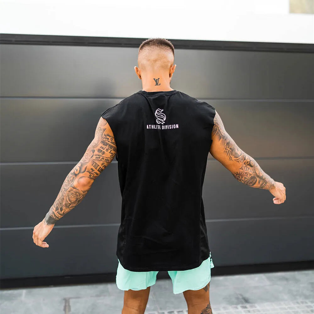 Man Fitness loose men tank top quick drying sleeveless t-shirt