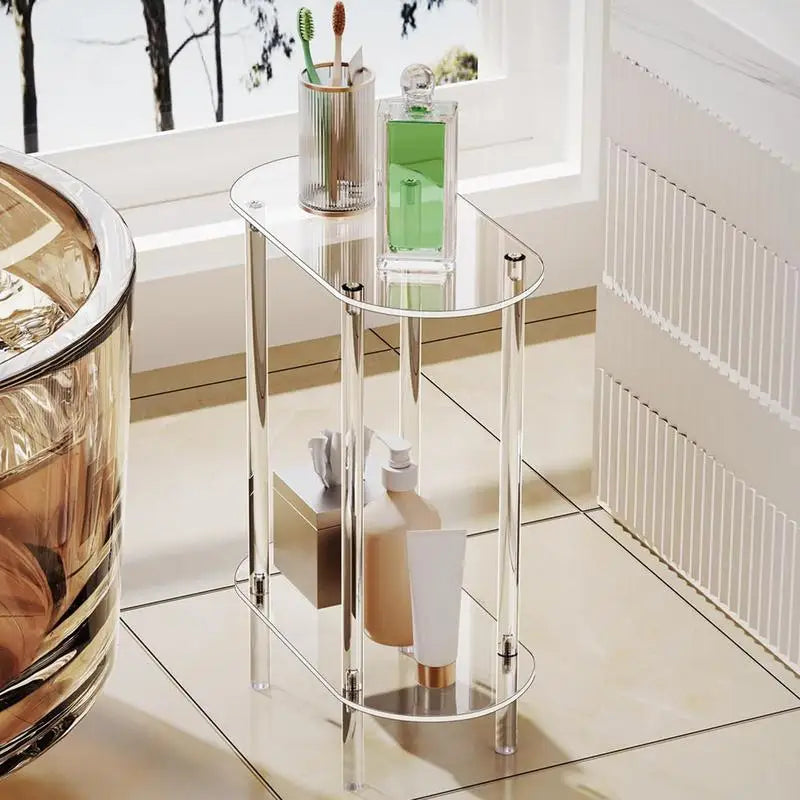 Transparent Acrylic Storage Cabinet Table