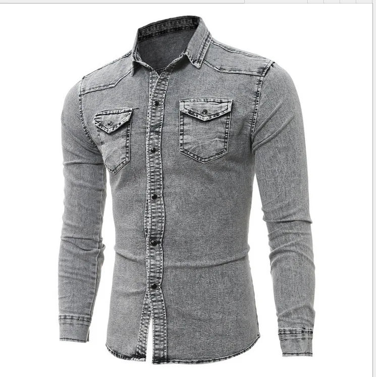 Men Denim Shirt Slim Fit