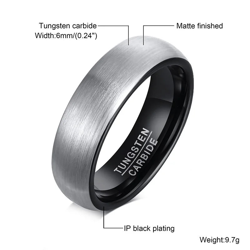 Men Matte Finished Carbide Ring,