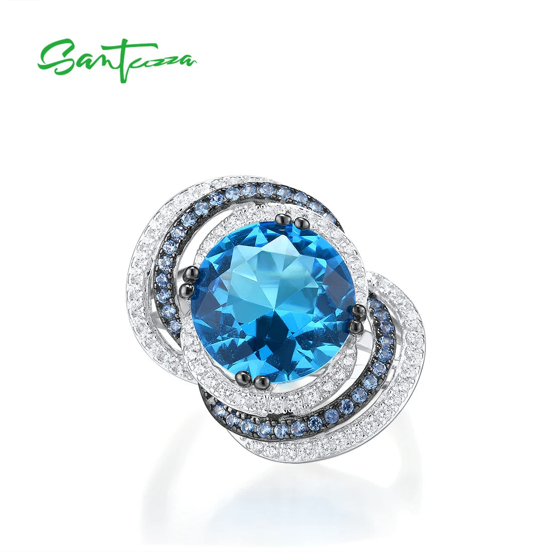 Sparkling Blue Glass Spinel White