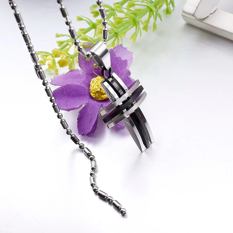 Mini jewelry men rock style fashion party pendant necklace cross accessory