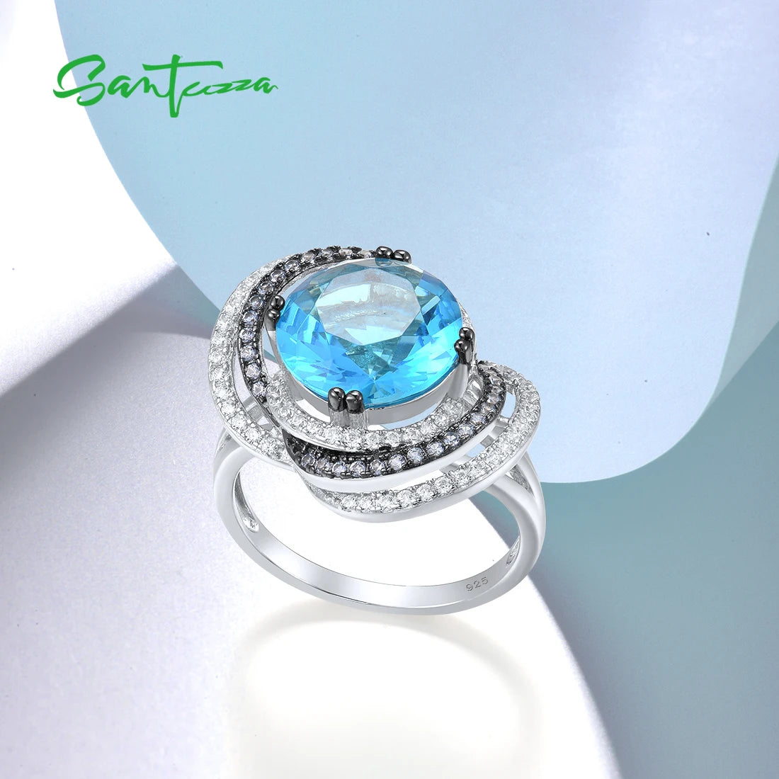 Sparkling Blue Glass Spinel White