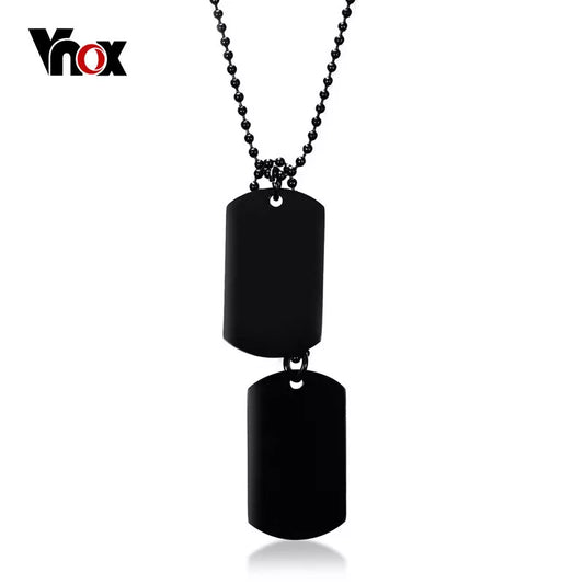 Stainless Steel Double Dog Tag Necklace for Men