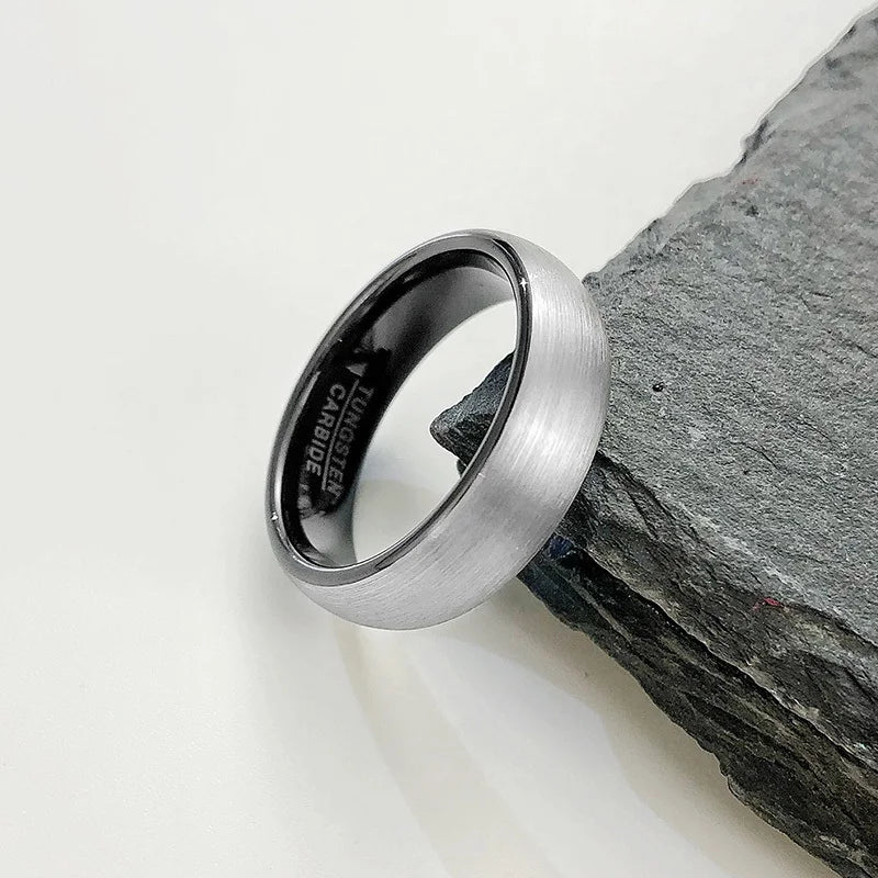 Men Matte Finished Carbide Ring,