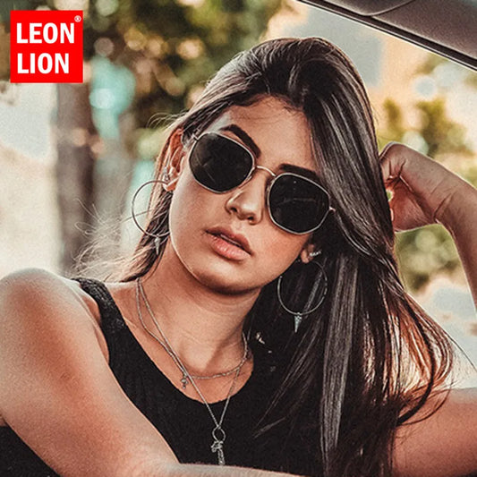 Retro Hexagon Fashion Women Sunglasses