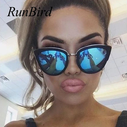 Metal Frame Cat Eye Women Sunglasses