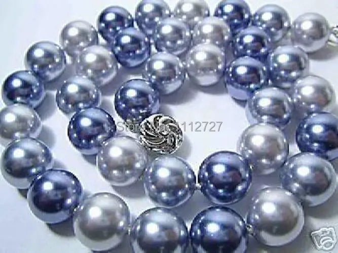 New Fashion! 35"10 12mm South Sea Shell Pearl Necklace