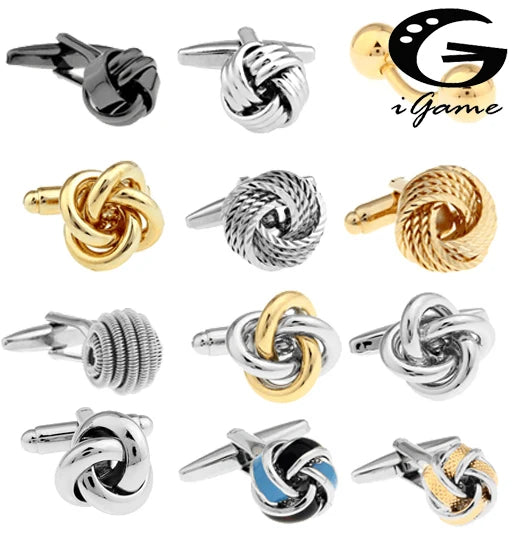 Cufflinks for men fashion knot design