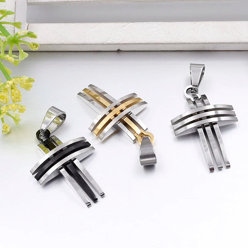 Mini jewelry men rock style fashion party pendant necklace cross accessory