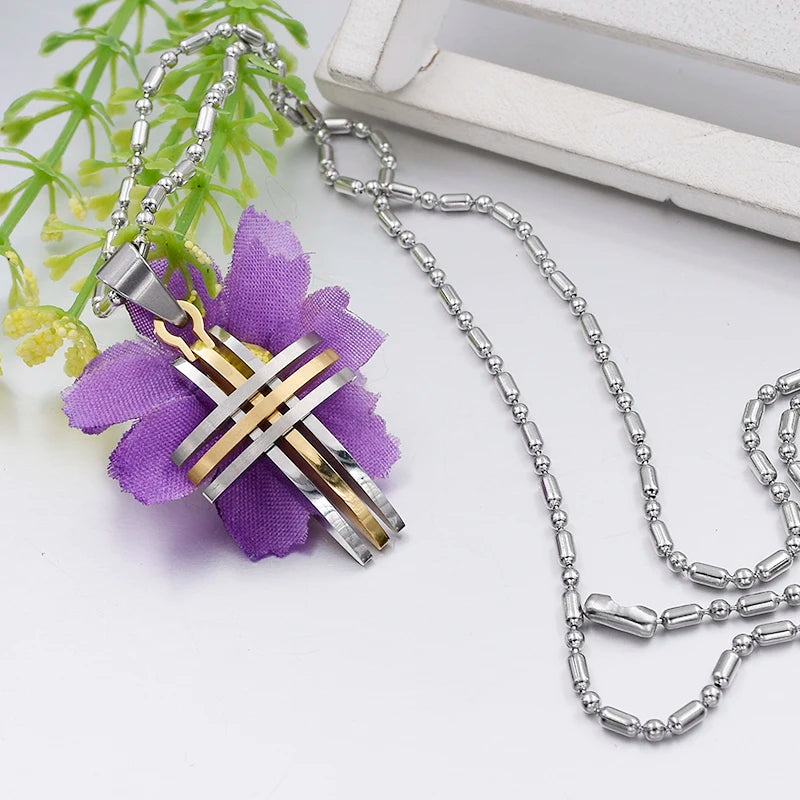 Mini jewelry men rock style fashion party pendant necklace cross accessory