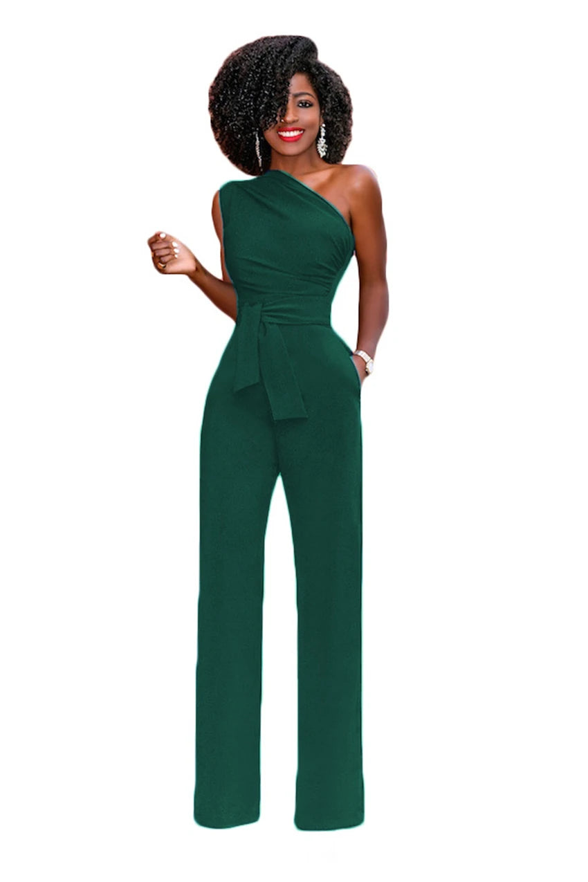 Sexy One Shoulder Romper Jumpsuit