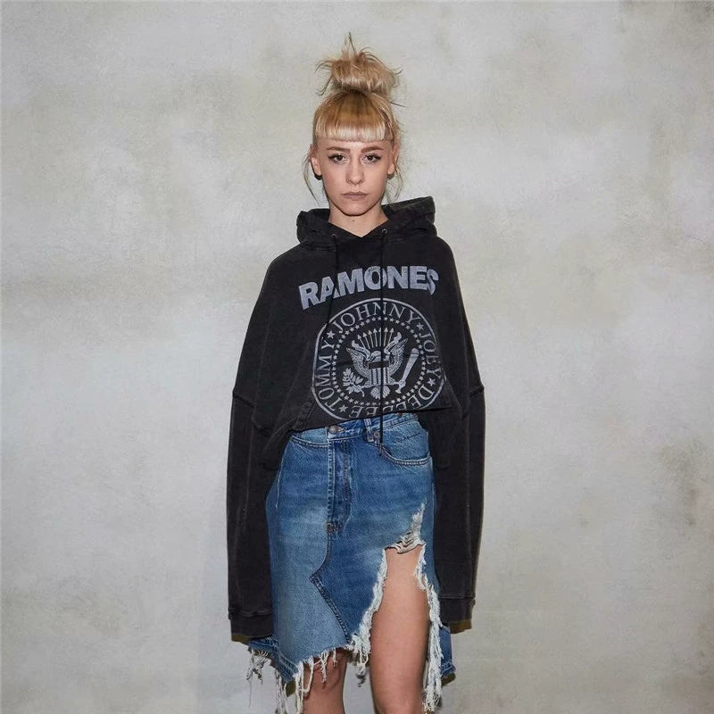 Beggar Ripped Irregular Denim Skirt