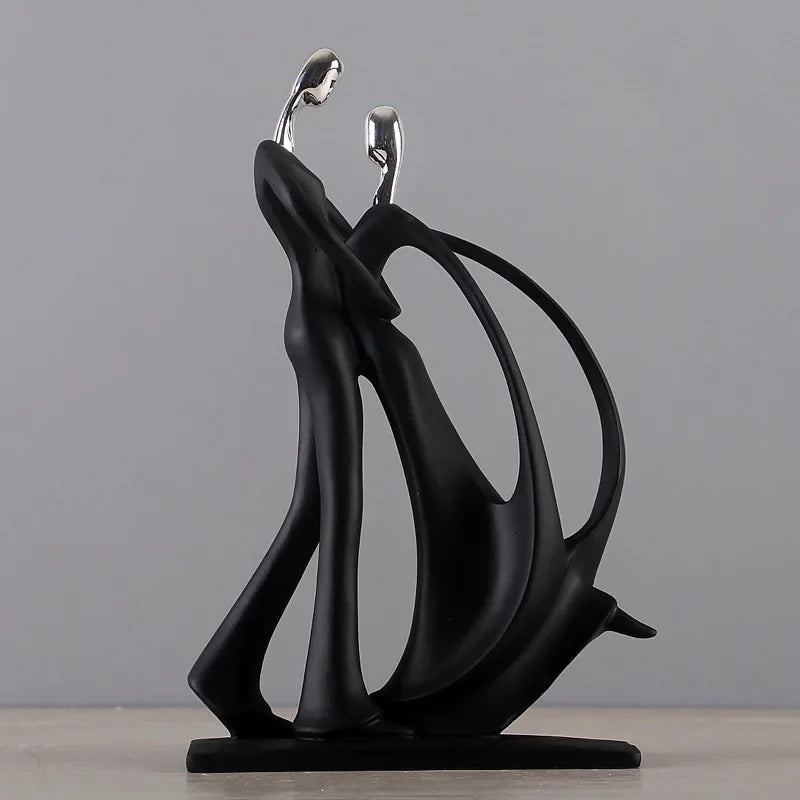 Nordic Art Dancing Couple Resin Figurines