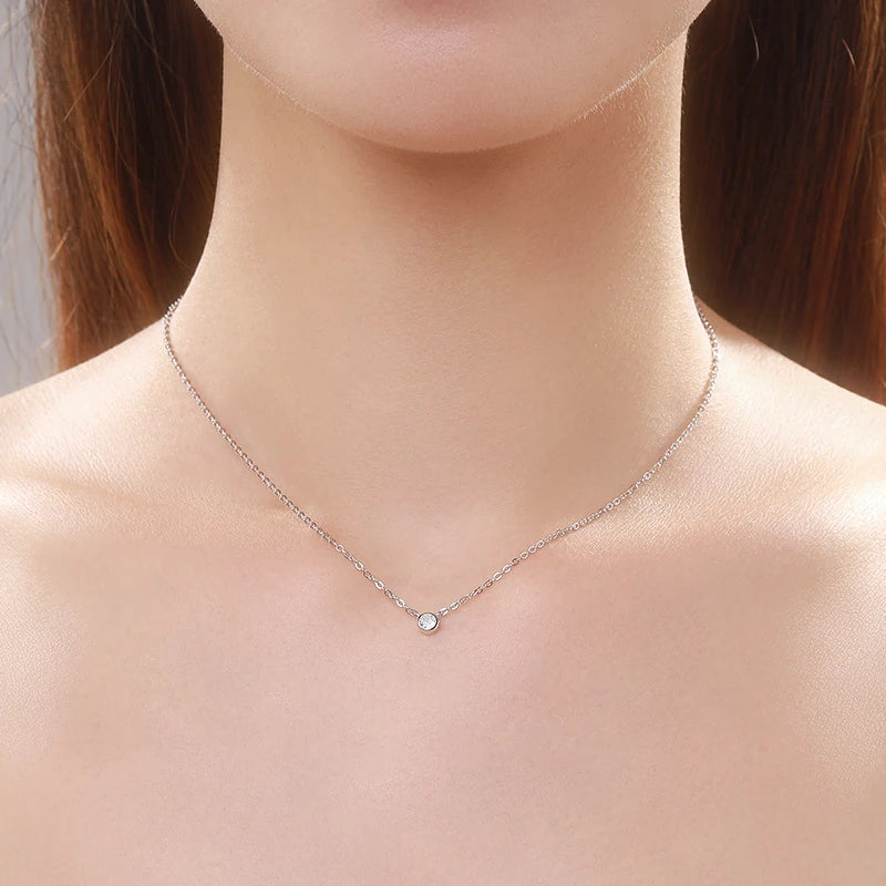 Sterling Silver Simple 4mmChain Pendant Necklace