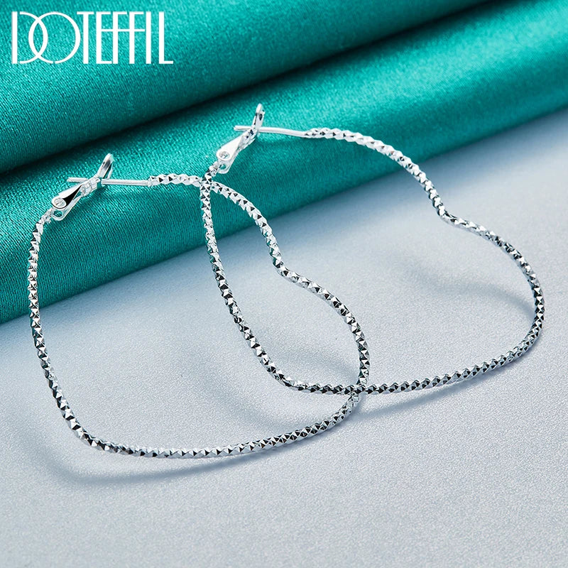 50mm Heart Hoop Earrings