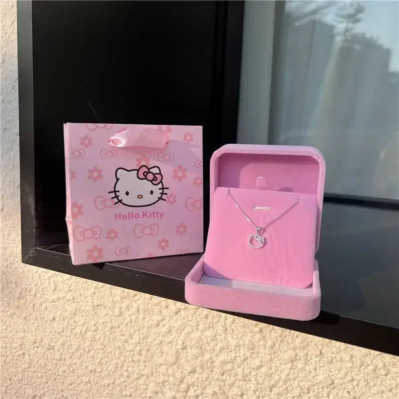 Hello Kitty Crystal Pendant Necklaces