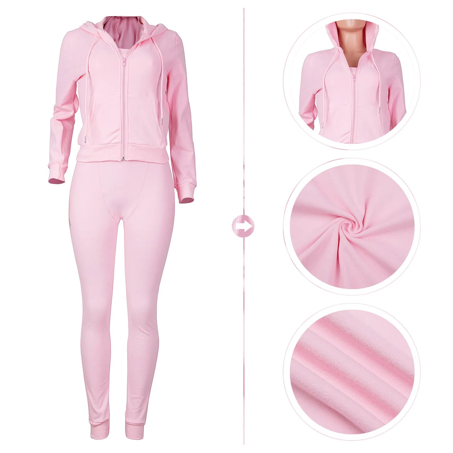 Women Thick Fleece 3 Piece Set