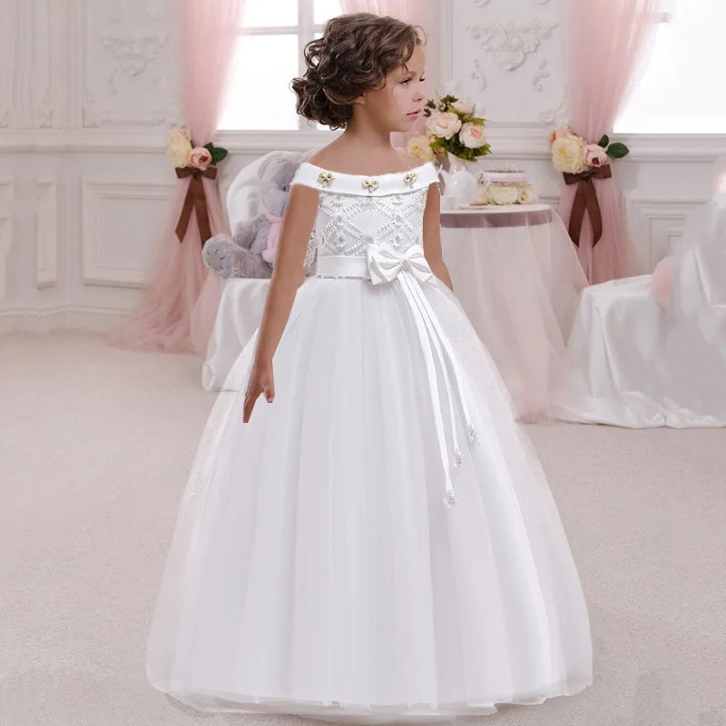 Princess Dress Girls Flower Ball Gown