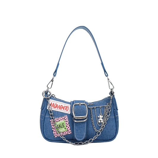 Denim Underarm bag