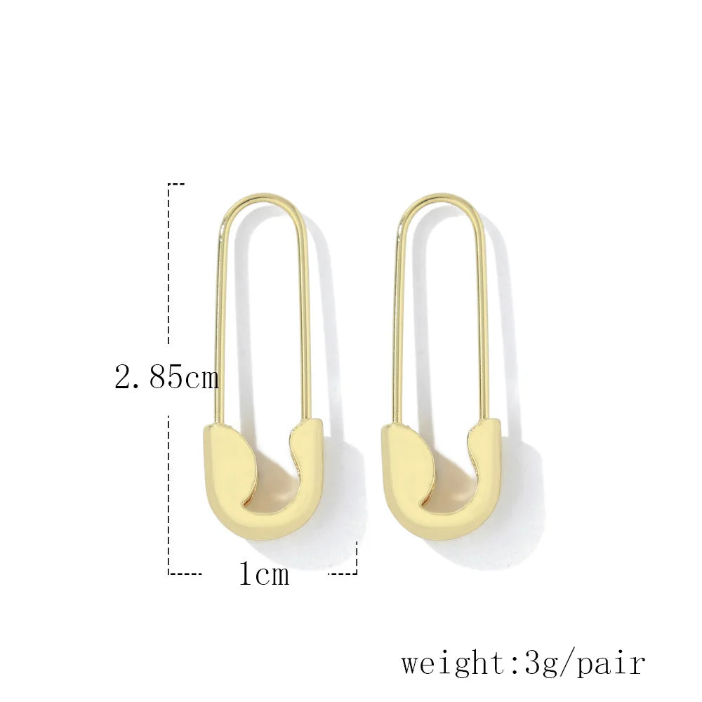 Simple Mini Safe Pin Earrings