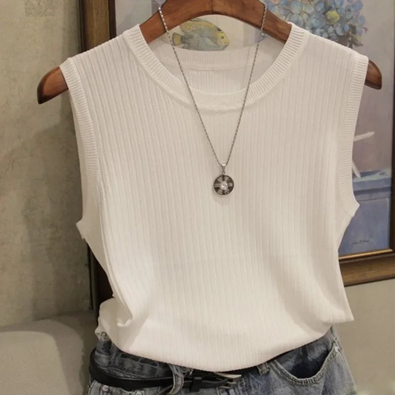 Knitted Sleeveless Casual Vests