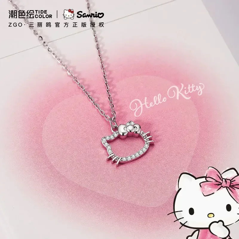 Hello Kitty Crystal Pendant Necklaces