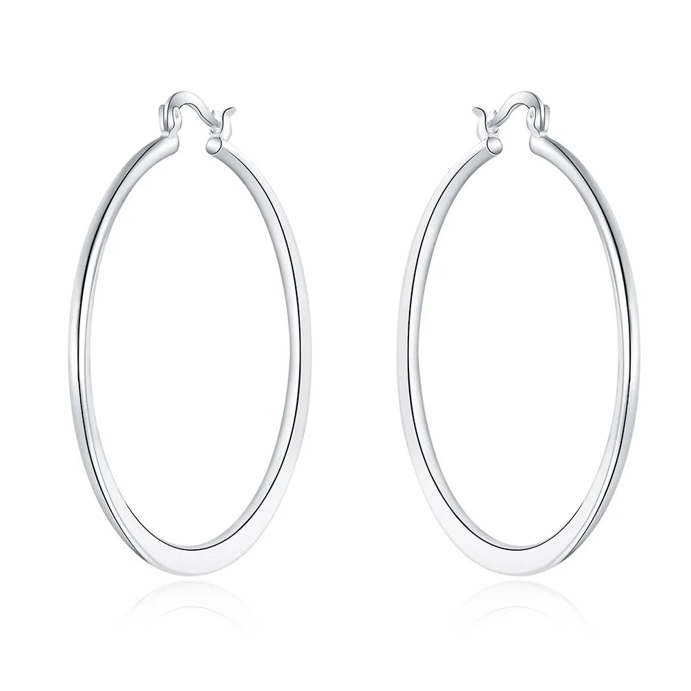 Smooth Round Hoop Earrings