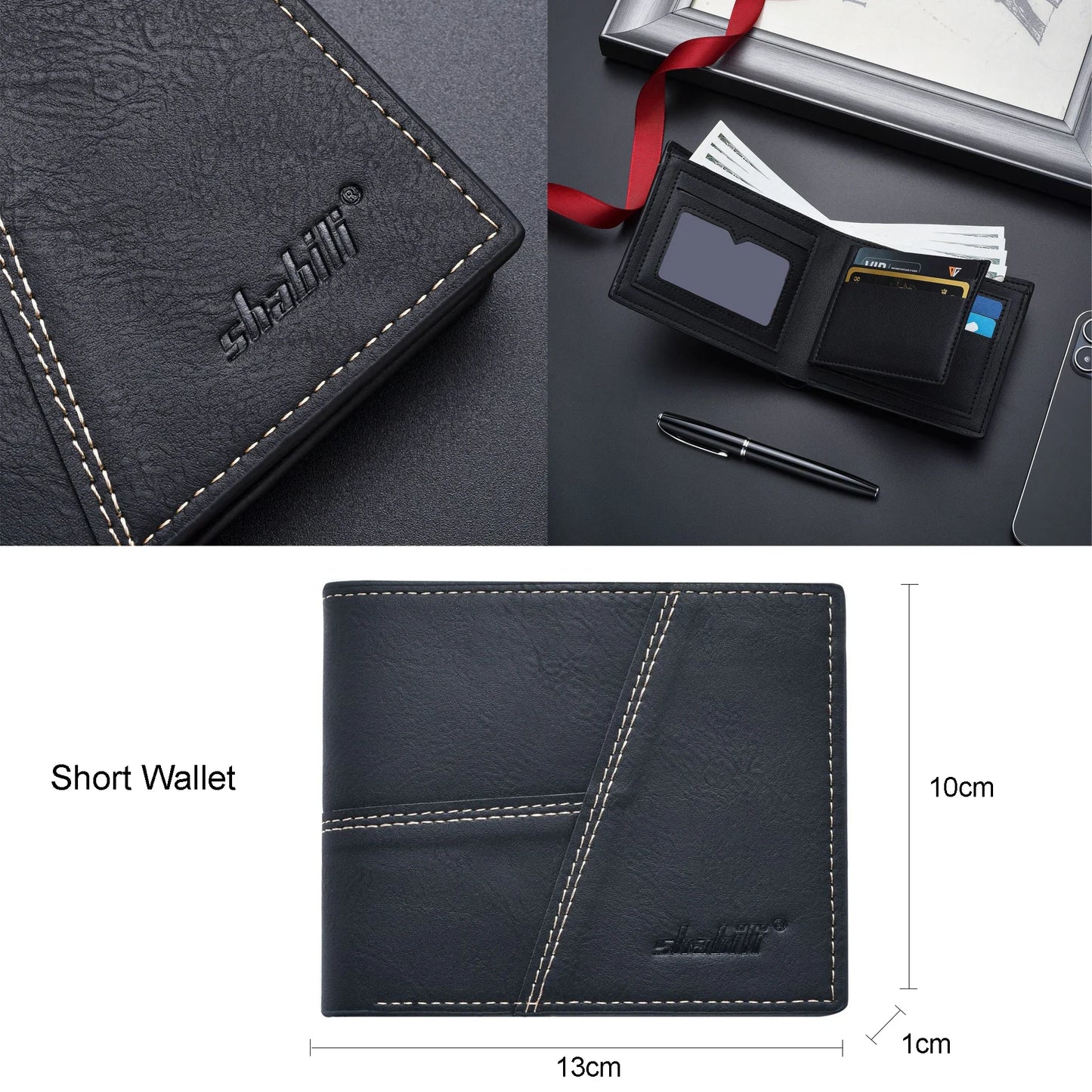 Men Leather Wallets Long Design