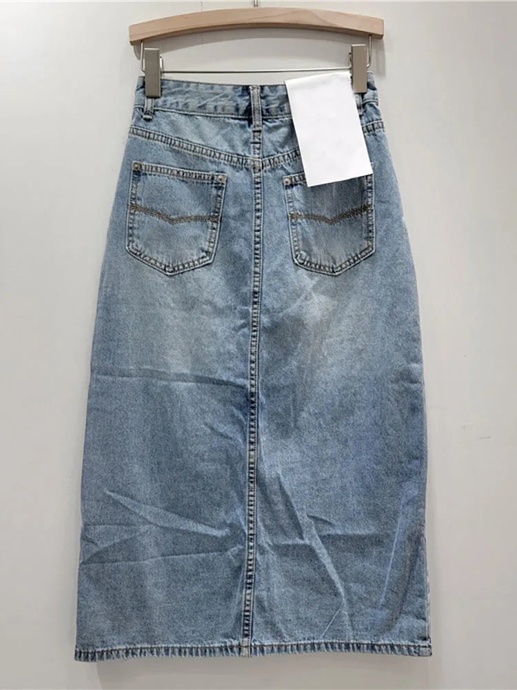 Denim Asymmetric Skirts