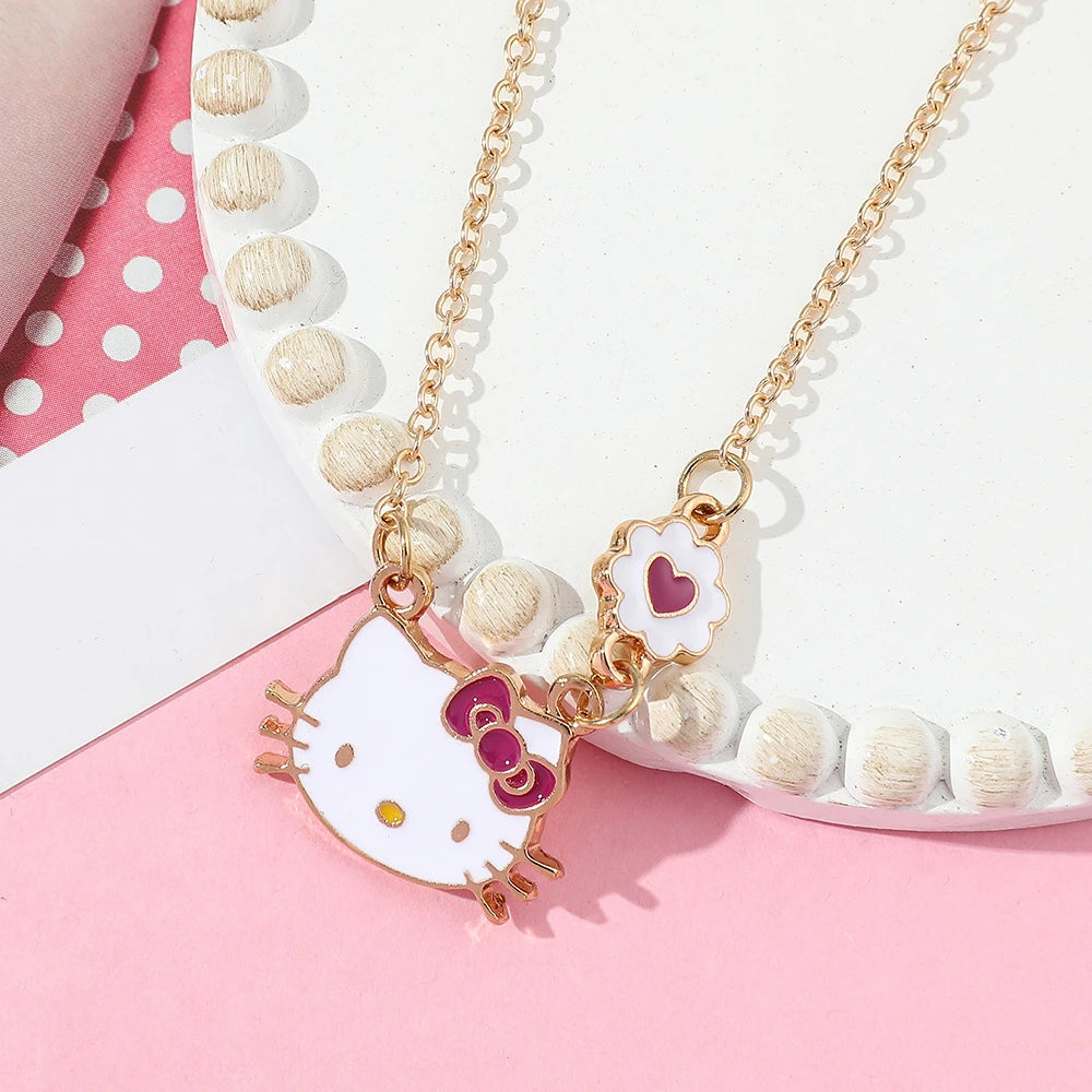 Hello Kitty Necklace Earrings Set