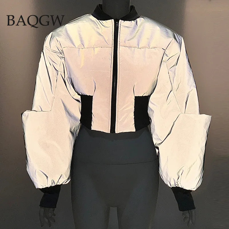 Reflective Jackets for Women Parkas Coat Fashion