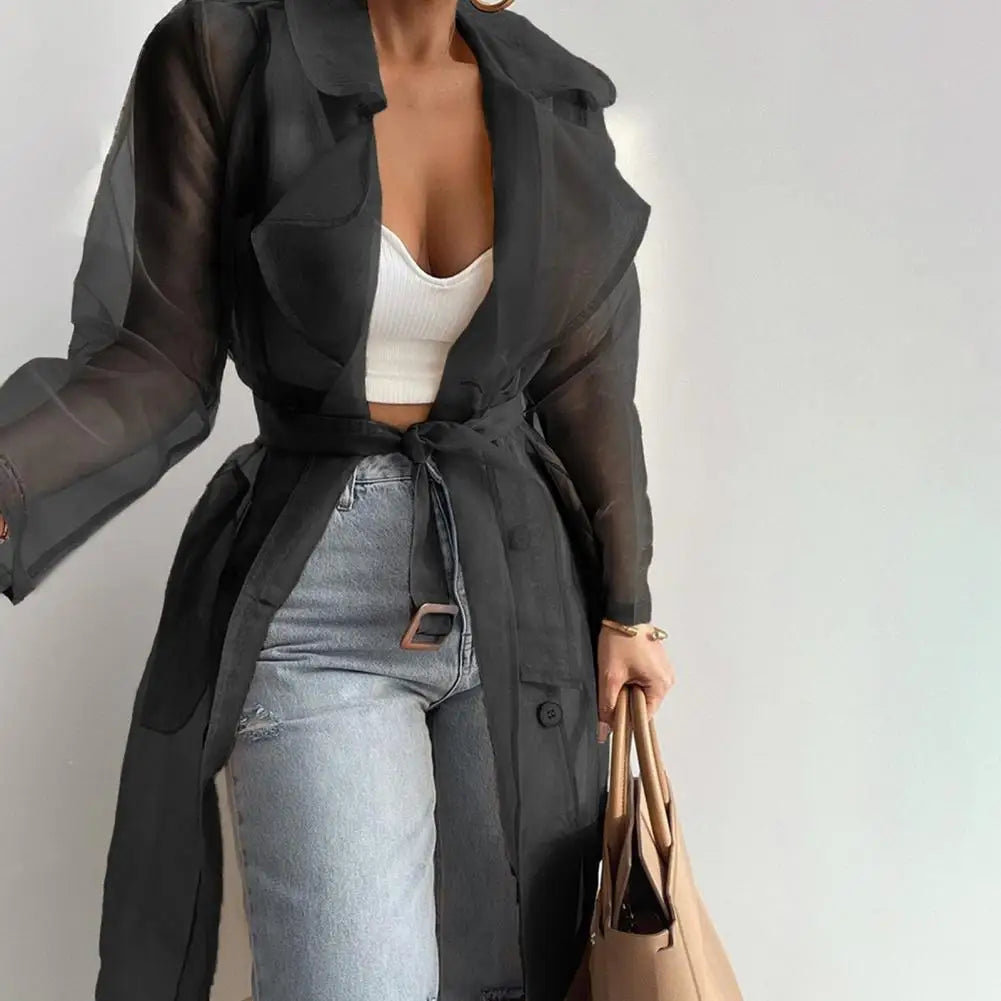 Mesh Jacket Puff Sleeve