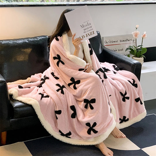 Sweet Bow Casual Blanket