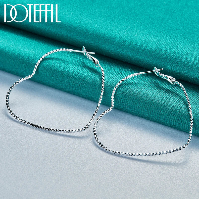 50mm Heart Hoop Earrings