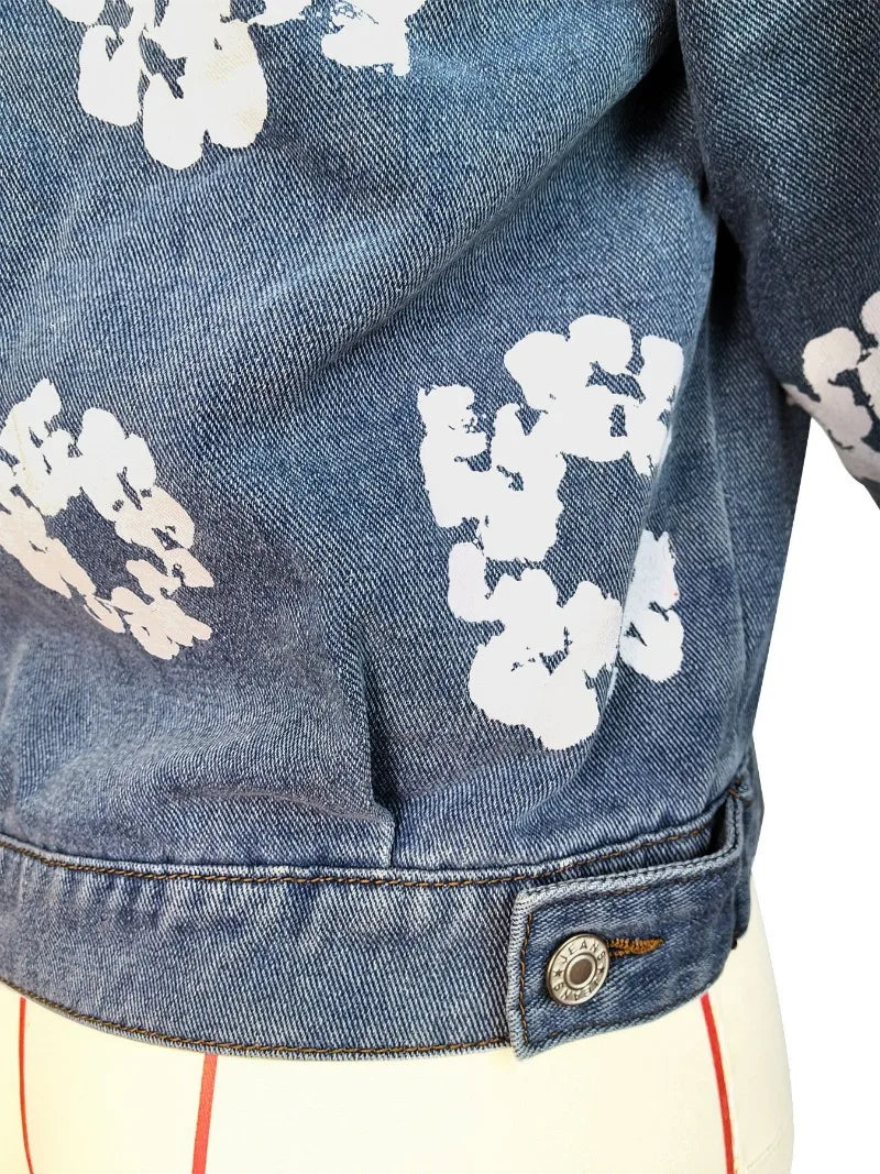 Floral Print Denim Jacket