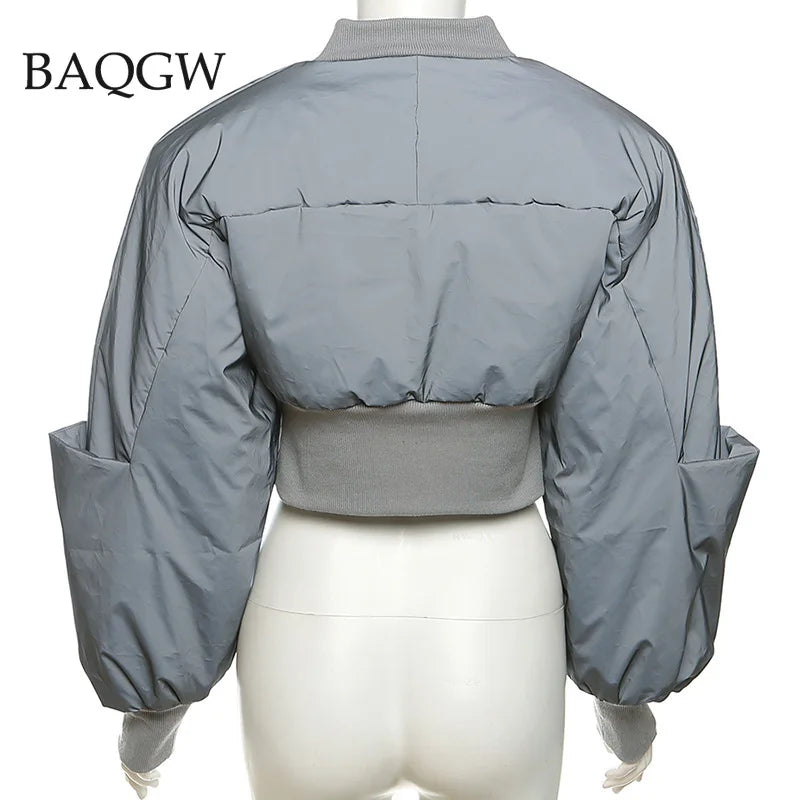 Reflective Jackets for Women Parkas Coat Fashion