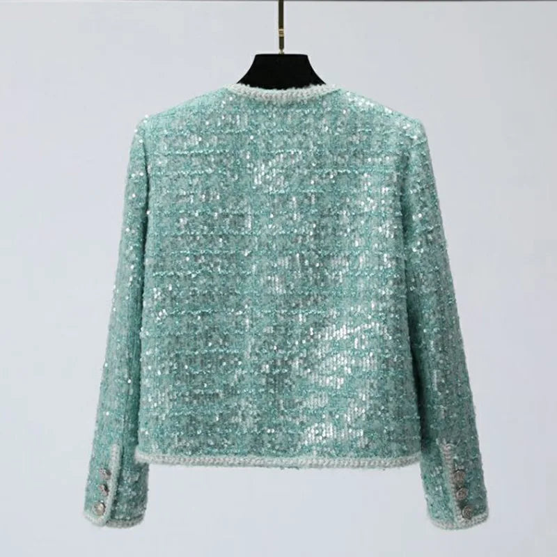 Fashionable High-Quality Sequin Short Jacket