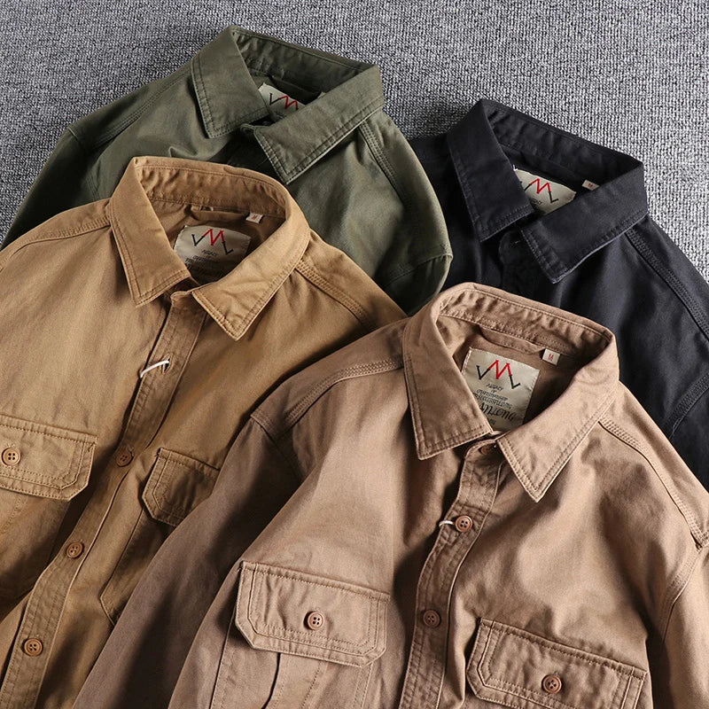 Men's double pockets casual youth jacket