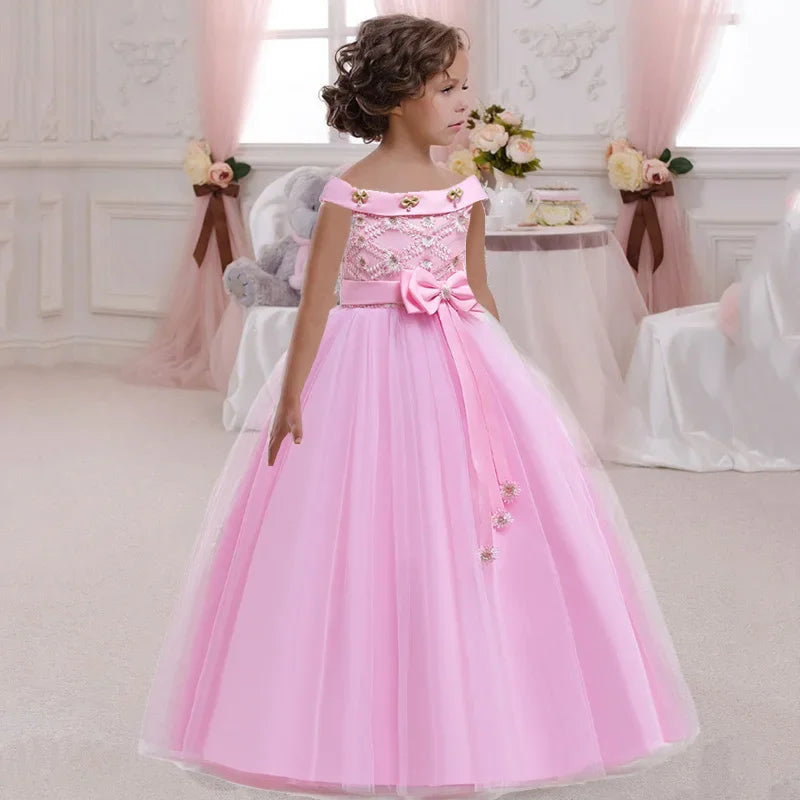 Princess Dress Girls Flower Ball Gown