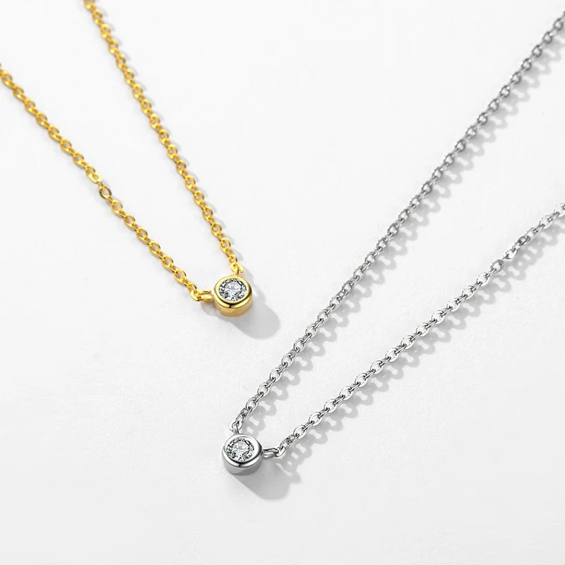 Sterling Silver Simple 4mmChain Pendant Necklace