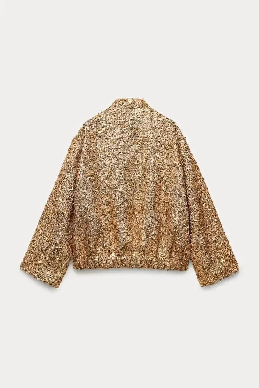 Metal Color Sequin Jacket