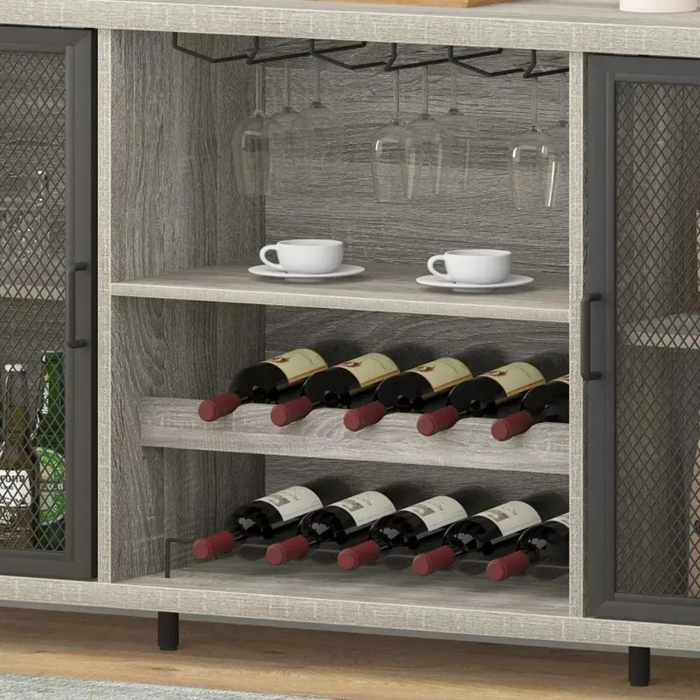 Industrial Wine Bar Cabinet, Sideboard